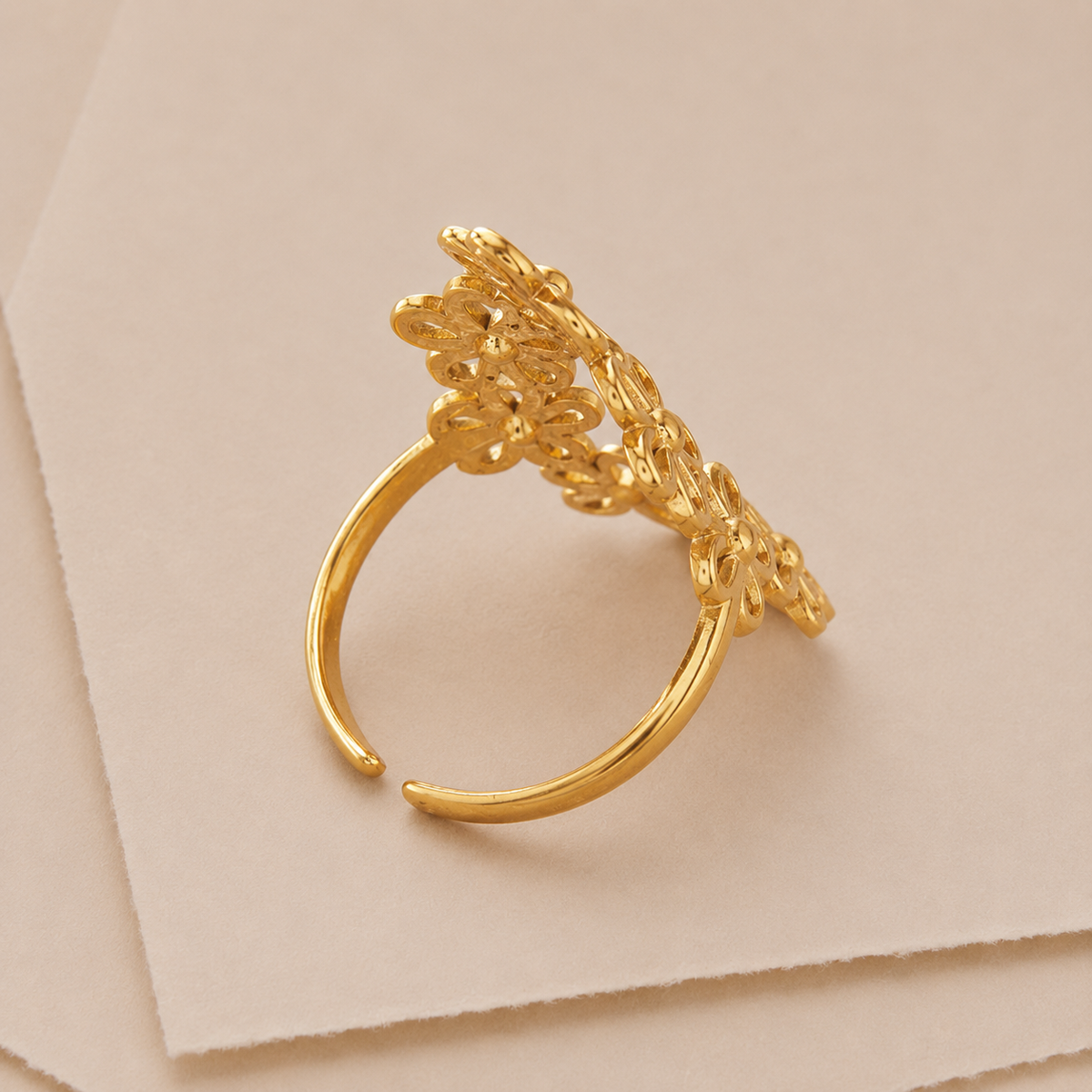 Floral Chain Ring
