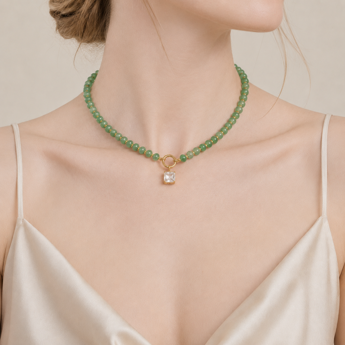 Multi-Strand Beaded Charm Necklace