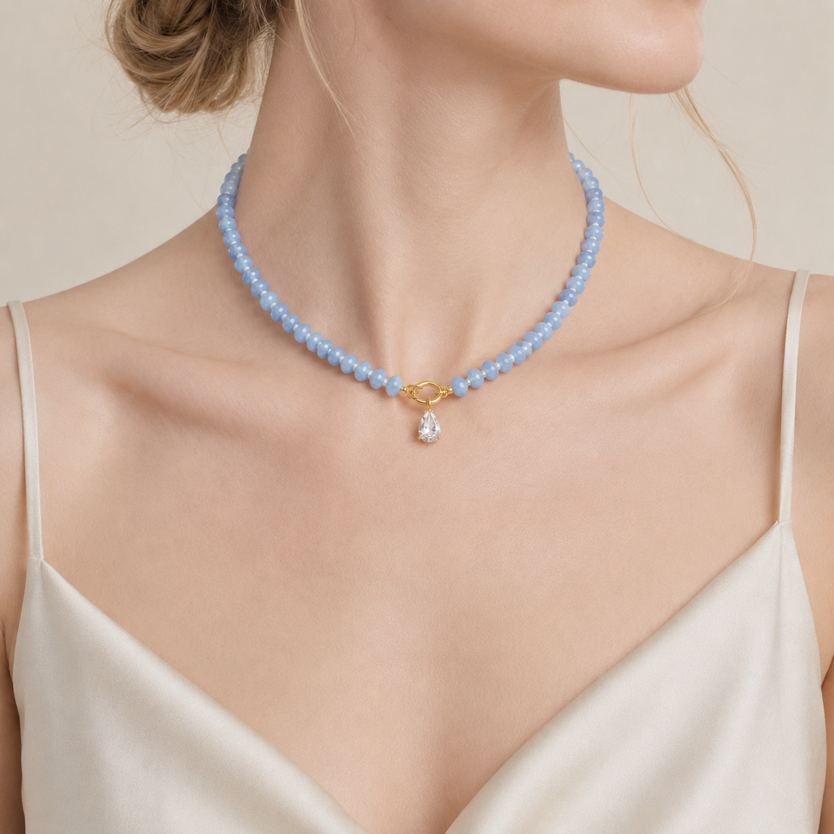Multi-Strand Beaded Charm Necklace