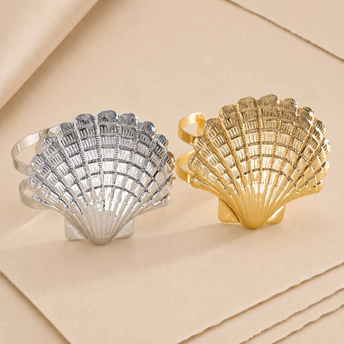 Scallop Shell Cuff Bracelet