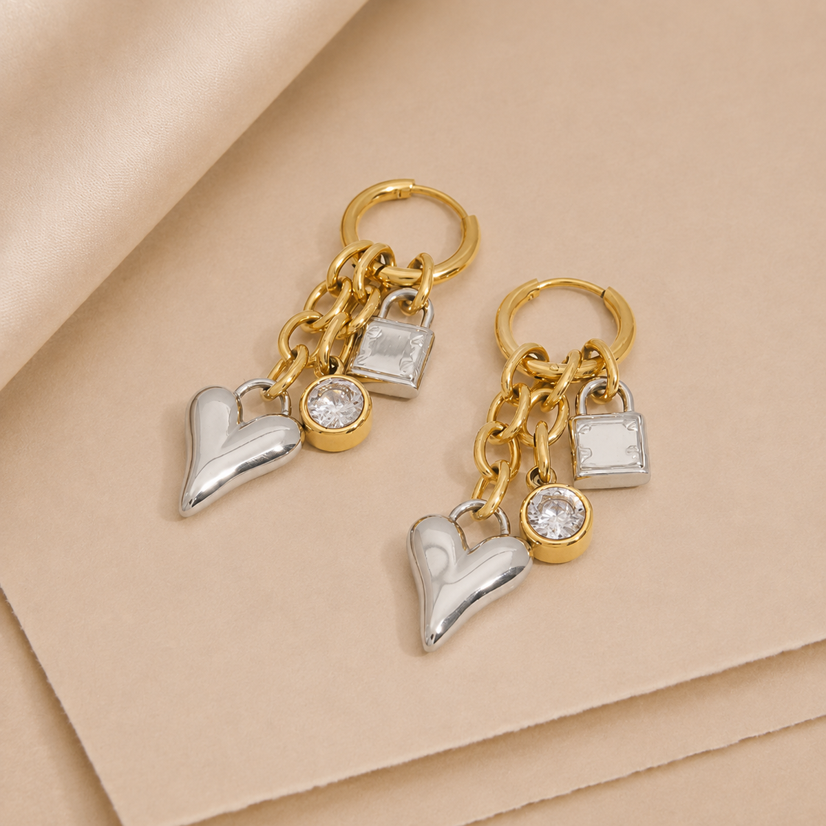Spike Charm Hoop Earring