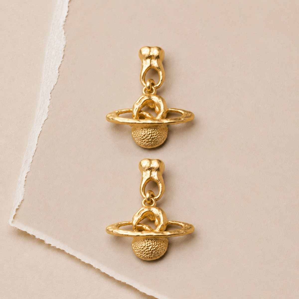 Abstract Orbit Drop Earrings